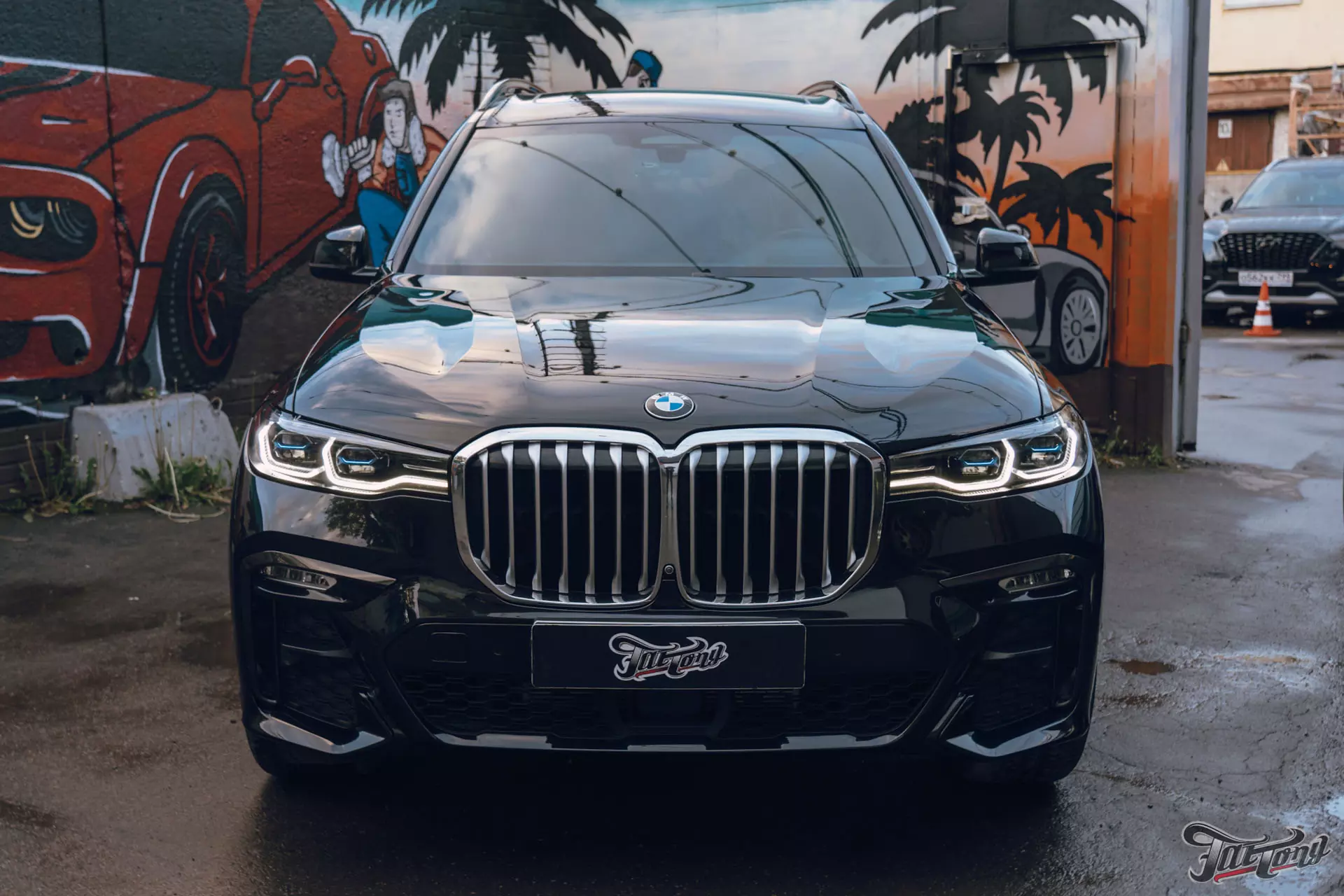 BMW X7. Оклейка кузова в глянцевый полиуретан